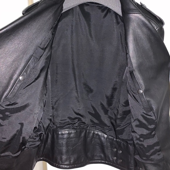 DROME Black Leather Biker Jacket - Picture 3 of 5